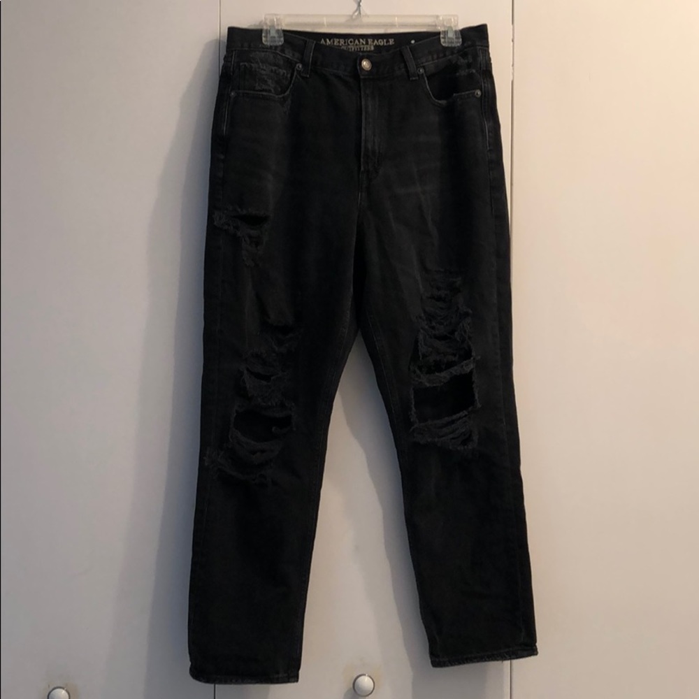 American Eagle Black Mom Jeans